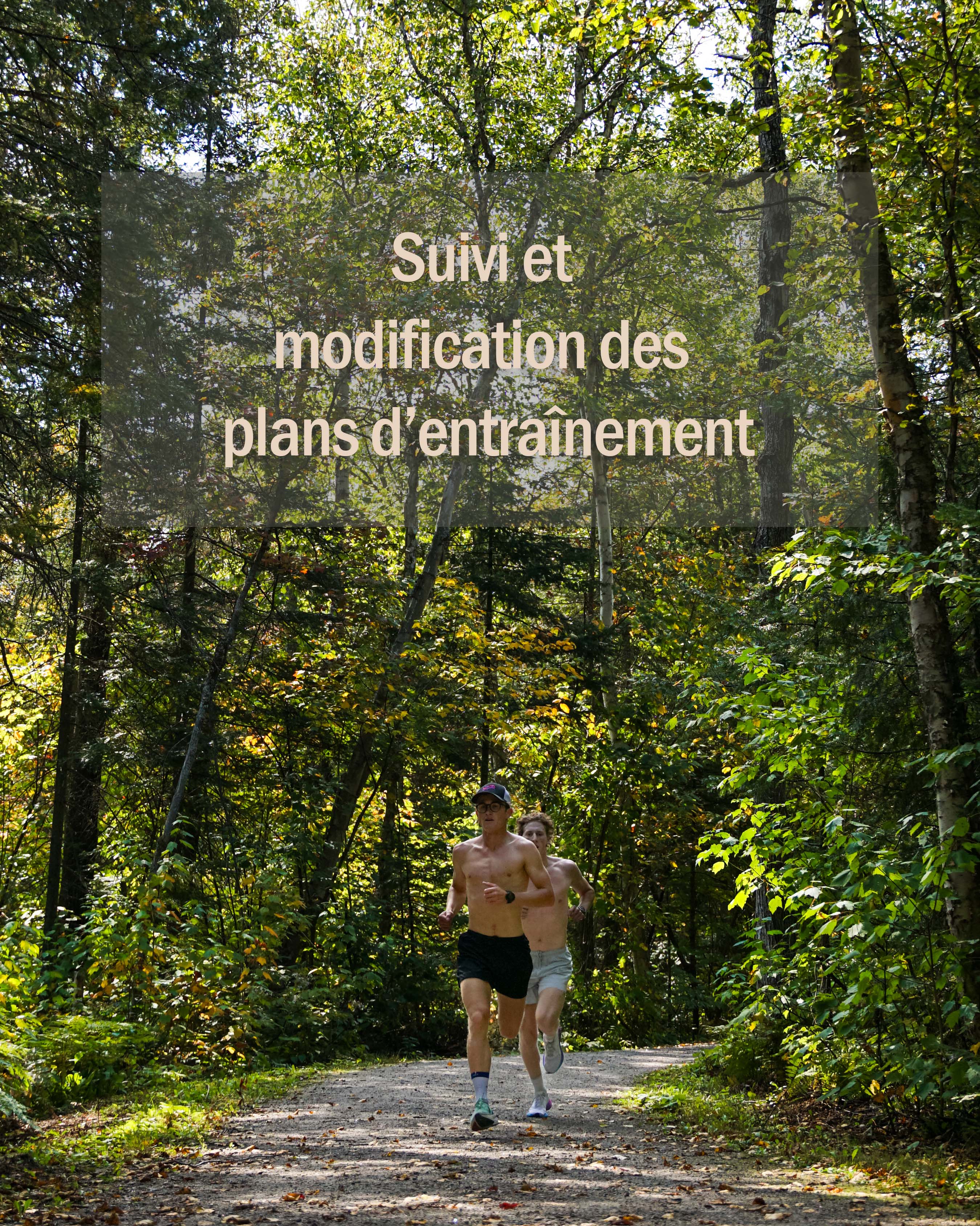Suivi et modification des plans d’entraînement